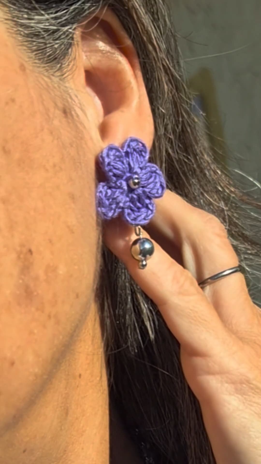 Florettes mauve - crochet fait main YZÏAME